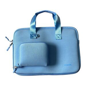 Laptop Sleeve 13.3-14 inch Case and Small Pouch Neoprene Computer Bag Light Blue